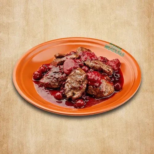 Mușchi de vită cu sos de pomușoare